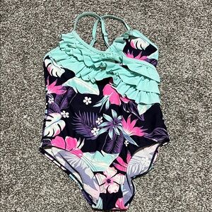 Tropical Floral Kids Swimsuit